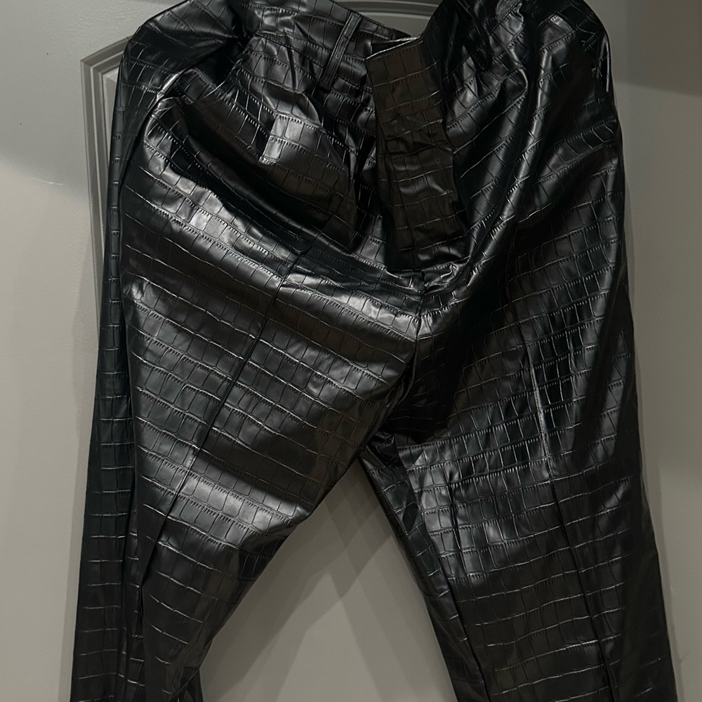 Snakeskin vinyl pants